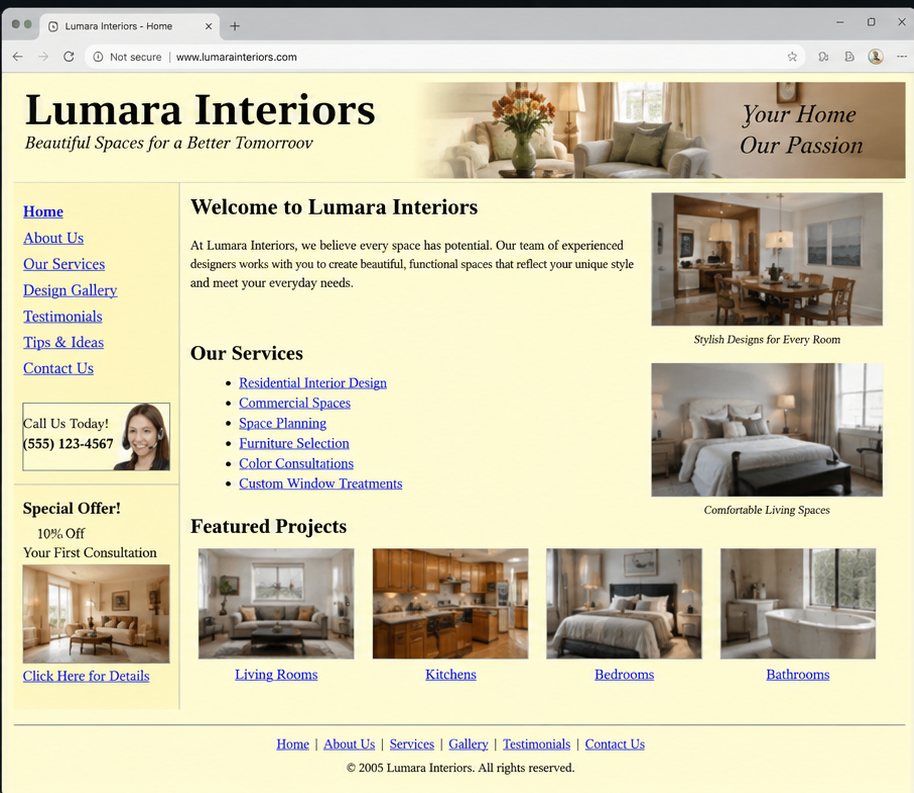 Lumara Interiors: before